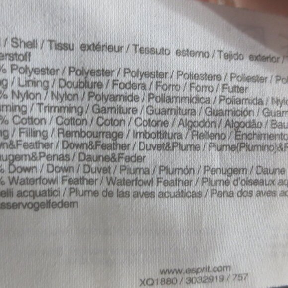 Espirit White Long Puffer Down Filled Ladies Winter Coat with Removable Hood - Picture 15 of 16